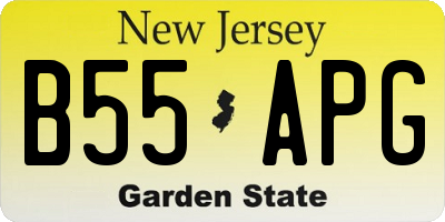 NJ license plate B55APG