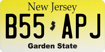 NJ license plate B55APJ