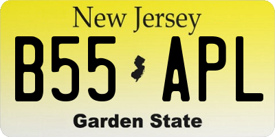 NJ license plate B55APL