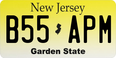 NJ license plate B55APM