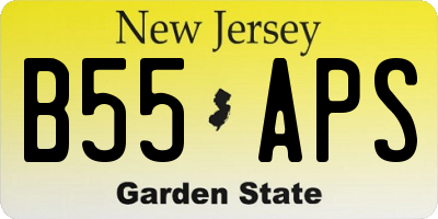 NJ license plate B55APS