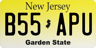 NJ license plate B55APU