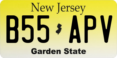 NJ license plate B55APV