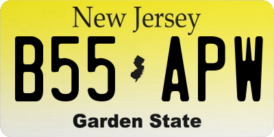 NJ license plate B55APW