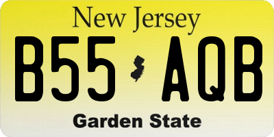 NJ license plate B55AQB