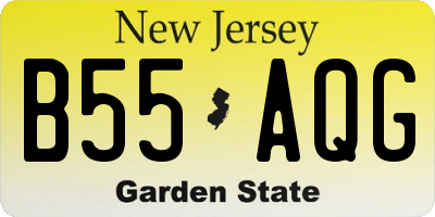 NJ license plate B55AQG