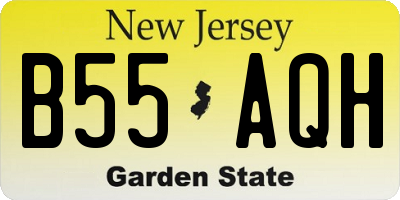 NJ license plate B55AQH
