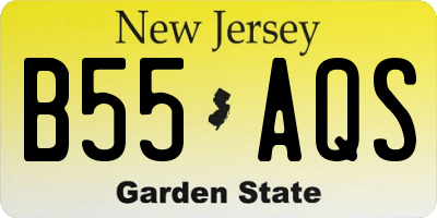 NJ license plate B55AQS