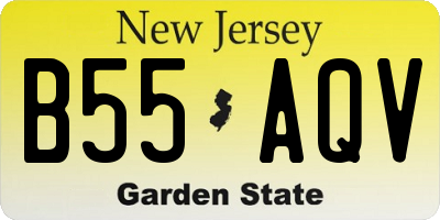 NJ license plate B55AQV