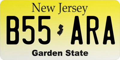 NJ license plate B55ARA