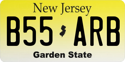NJ license plate B55ARB