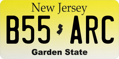 NJ license plate B55ARC