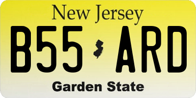 NJ license plate B55ARD