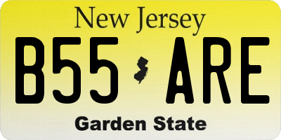 NJ license plate B55ARE