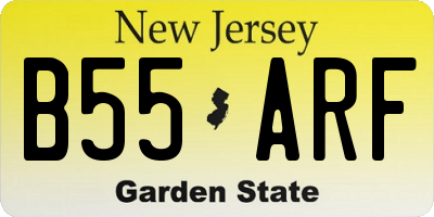 NJ license plate B55ARF