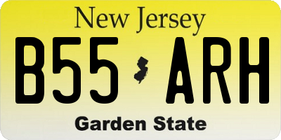NJ license plate B55ARH