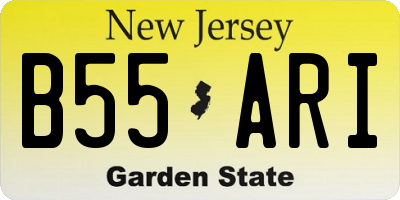 NJ license plate B55ARI