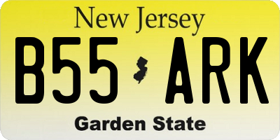 NJ license plate B55ARK