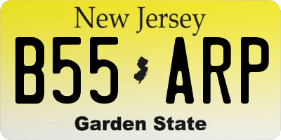 NJ license plate B55ARP