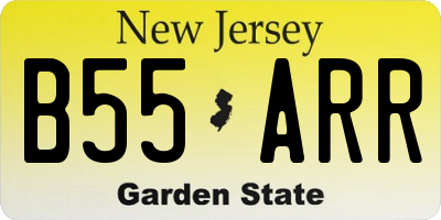 NJ license plate B55ARR