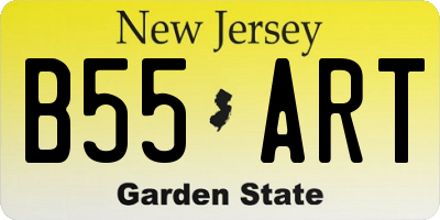 NJ license plate B55ART