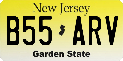 NJ license plate B55ARV