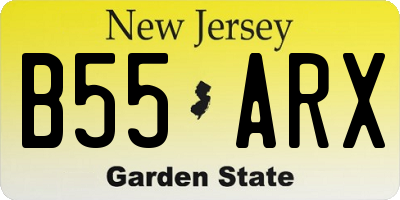 NJ license plate B55ARX