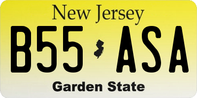 NJ license plate B55ASA