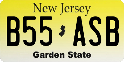 NJ license plate B55ASB