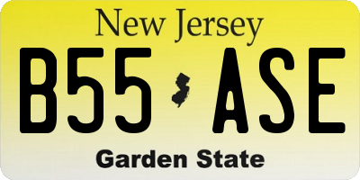 NJ license plate B55ASE