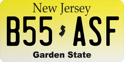 NJ license plate B55ASF