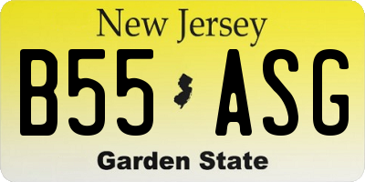 NJ license plate B55ASG