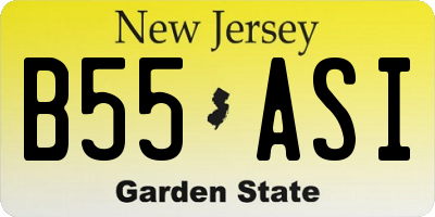 NJ license plate B55ASI