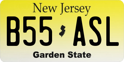 NJ license plate B55ASL