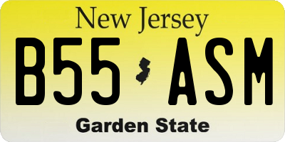 NJ license plate B55ASM