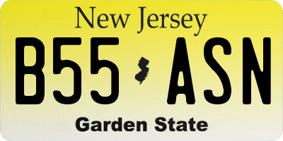 NJ license plate B55ASN