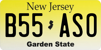 NJ license plate B55ASO