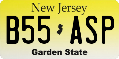 NJ license plate B55ASP