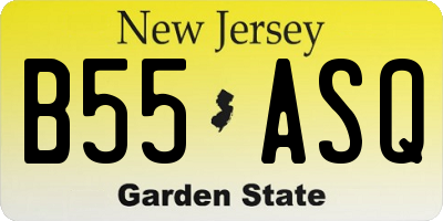 NJ license plate B55ASQ