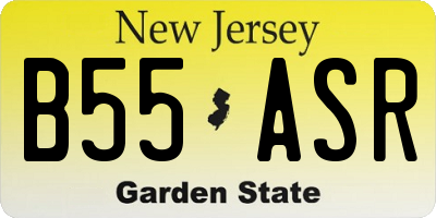 NJ license plate B55ASR