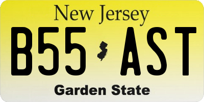 NJ license plate B55AST