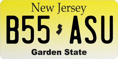 NJ license plate B55ASU