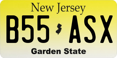 NJ license plate B55ASX