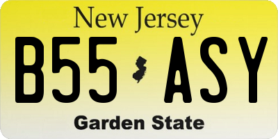 NJ license plate B55ASY