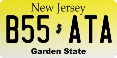 NJ license plate B55ATA