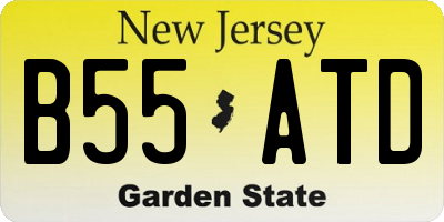 NJ license plate B55ATD