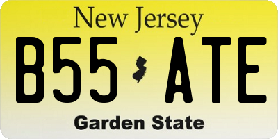 NJ license plate B55ATE