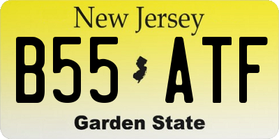 NJ license plate B55ATF