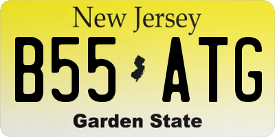 NJ license plate B55ATG
