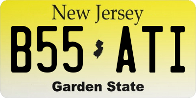 NJ license plate B55ATI